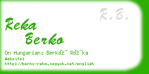 reka berko business card